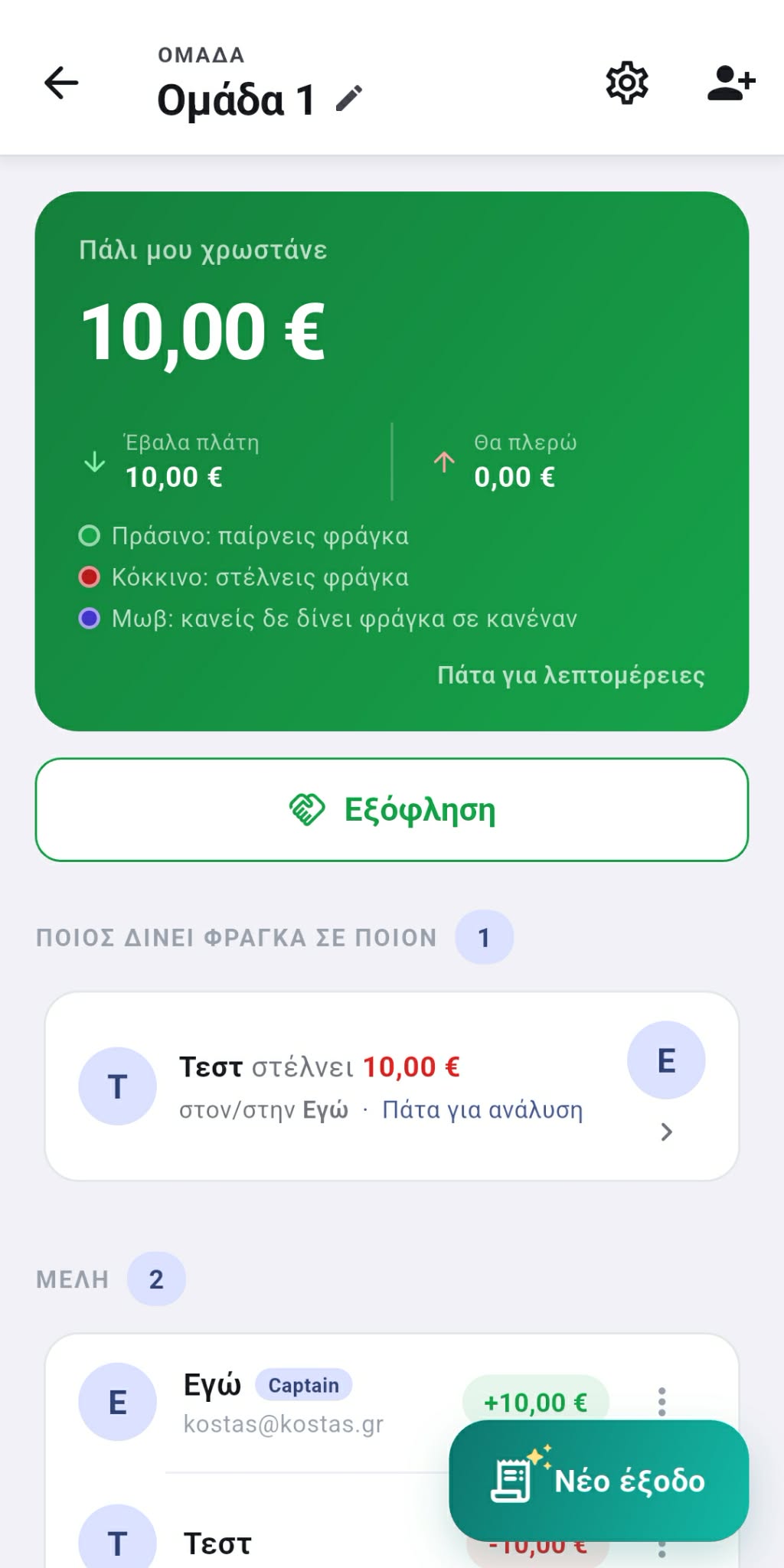 Λεπτομέρειες ομάδας